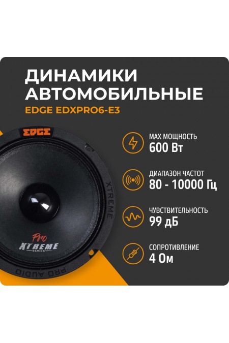 Автомобильная акустика Edge EDXPRO6-E3 (черный) 1