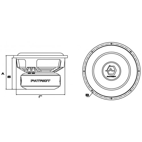 Сабвуфер автомобильный Урал Патриот 15 (черный) 1