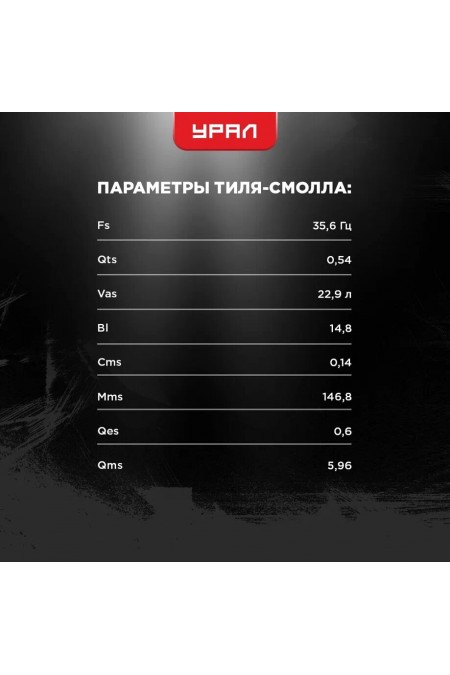 Сабвуфер автомобильный Урал Молот 10 (черный/красный) 4