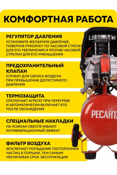 Компрессор Ресанта КП-24/260М (74/7/3) 4