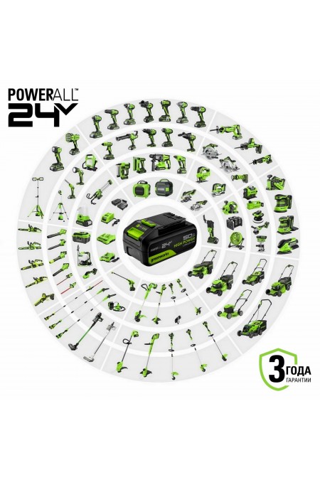 Фен строительный GreenWorks G24HG (3400207) без АКБ и ЗУ 9