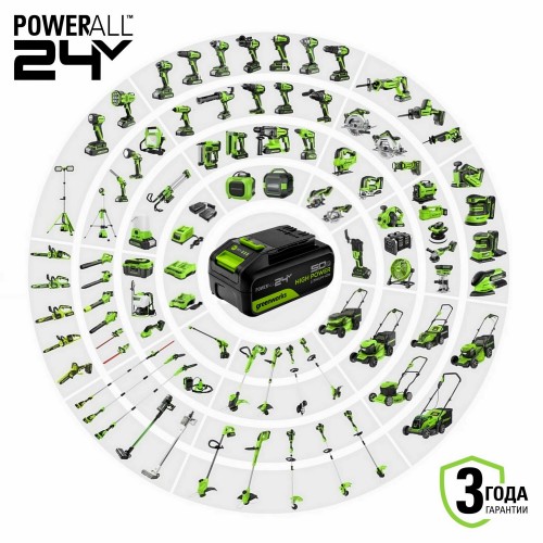 Фен строительный GreenWorks G24HG (3400207) без АКБ и ЗУ 9