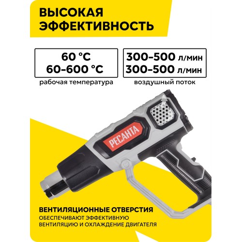 Фен технический Ресанта ФЭ-2000ЭКД (75/2/3) 2