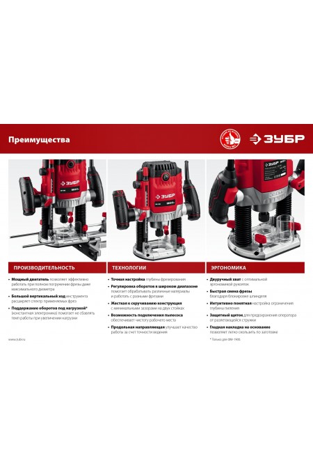 Фрезер Зубр ФМ-1650 3