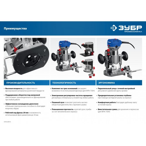 Фрезер Зубр ФПК-750 4