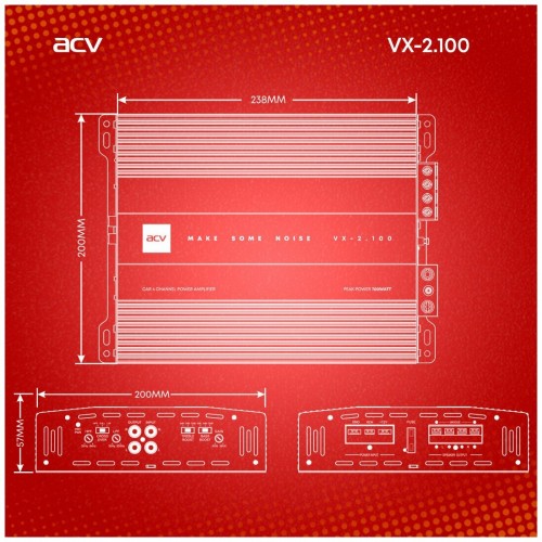 Автомобильный усилитель ACV VX-2.100 (черный) 3