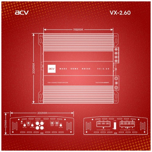 Автомобильный усилитель ACV VX-2.60 (черный) 2