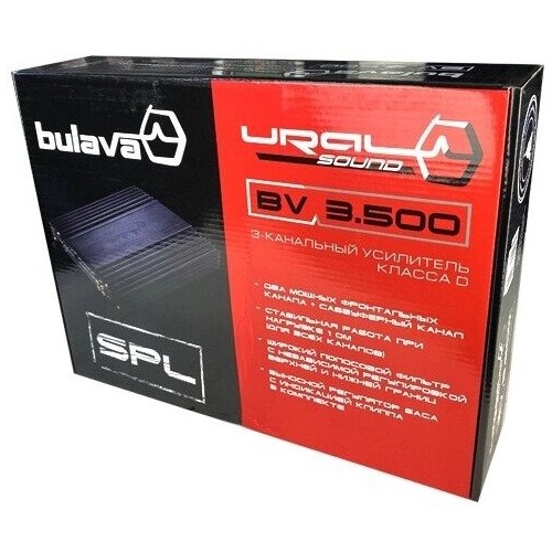 Автомобильный усилитель УРАЛ BV 3.500 трехканальный (черный) 4