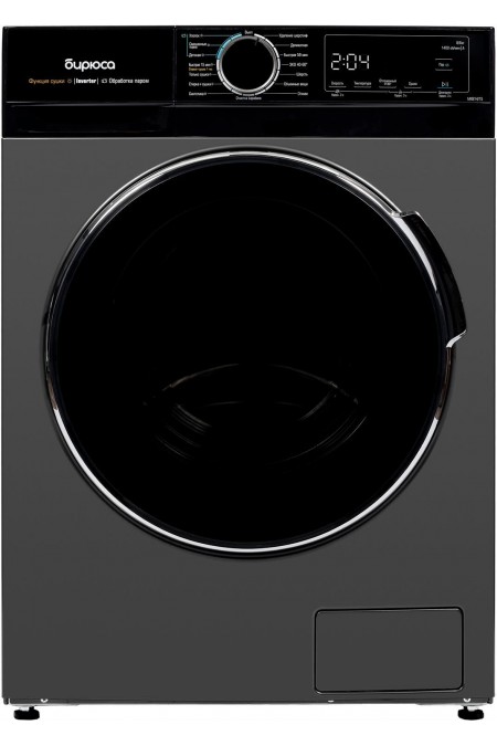 Стиральная машина с сушкой Бирюса WMD-MX814/15 DM Inverter (металлик/черный люк) 