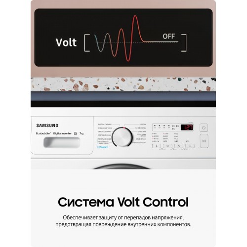 Cтиральная машина Samsung WW70AG4S21VELD (белый/черный люк) 4