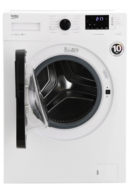 Стиральная машина Beko WSPE7612W (белый/черный люк) 1