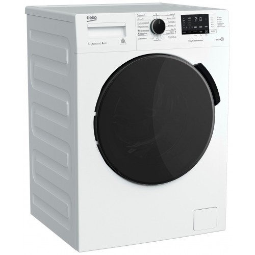 Стиральная машина Beko WSPE7612W (белый/черный люк) 1