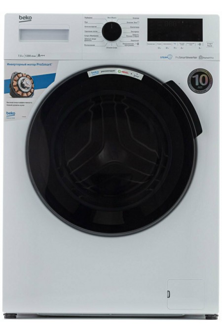Стиральная машина Beko WSPE7H616W (белый/черный) 