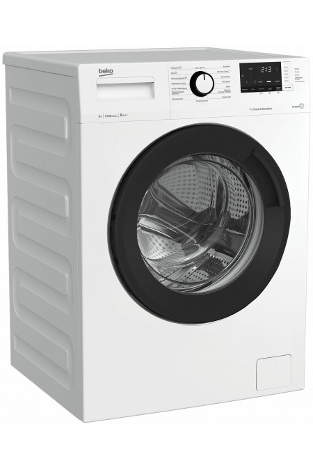 Стиральная машина Beko WSRE6612ZAWI (BY) (белый/черный люк) 1