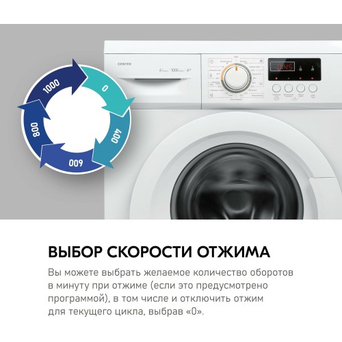Стиральная машина Centek CT-1910 (белый) 3