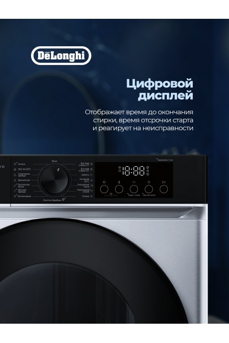 Стиральная машина DeLonghi ALBA LA 10754 VI (белый/черный люк) 4