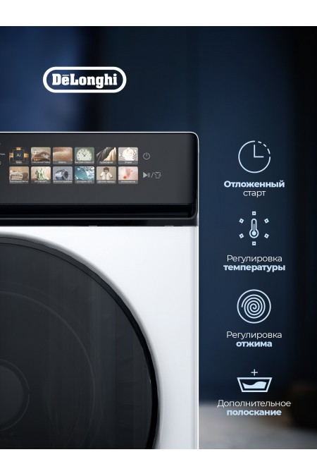 Стиральная машина DeLonghi ARABELLA L 1045 VI (белый/черный люк) 9