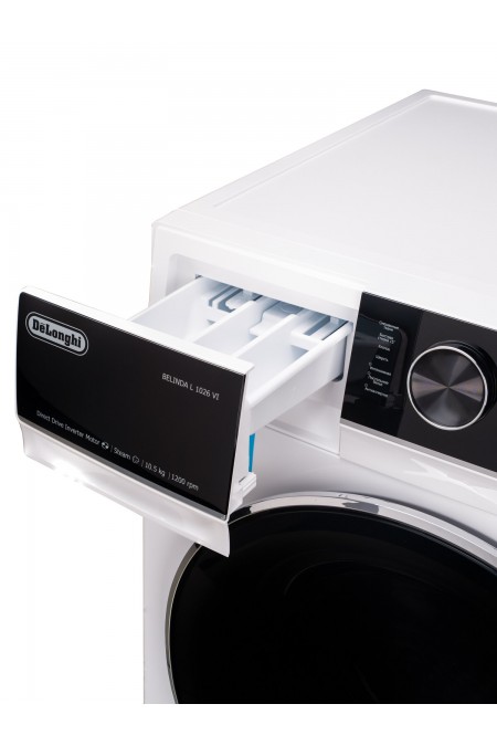 Стиральная машина DeLonghi BELINDA L 1026 VI (белый/черный люк) 6