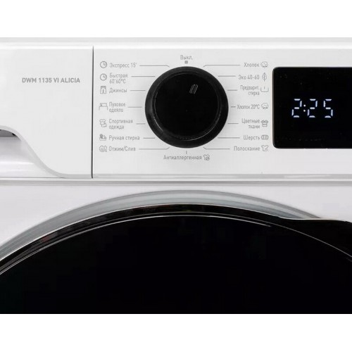 Стиральная машина DeLonghi DWM 1135 VI ALICIA (белый/черный люк) 4