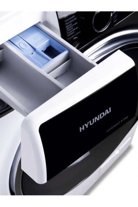 Стиральная машина Hyundai WFE8407 (белый/черный люк) 4