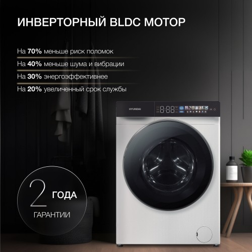 Стиральная машина Hyundai WFE9230 (темно-серый) 4