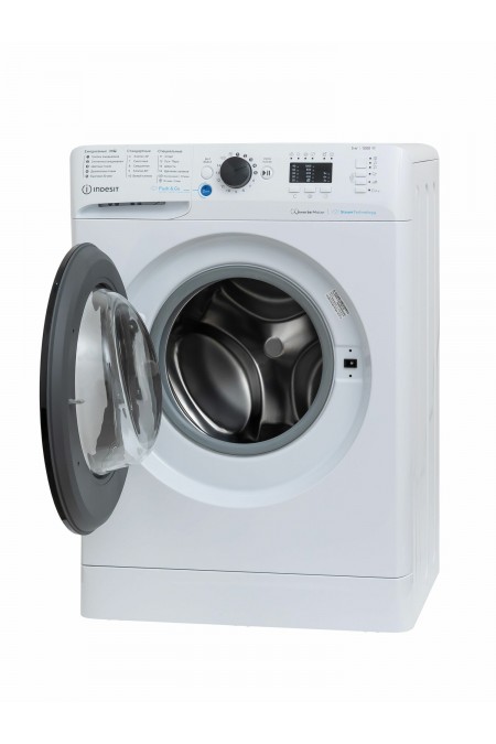 Стиральная машина INDESIT BWSA 5109 WBV (белый/черный люк) 1