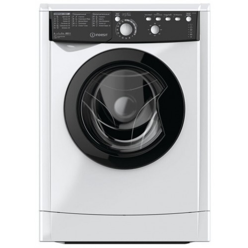 Стиральная машина INDESIT EWSB 5085 BK (белый/черный люк) 