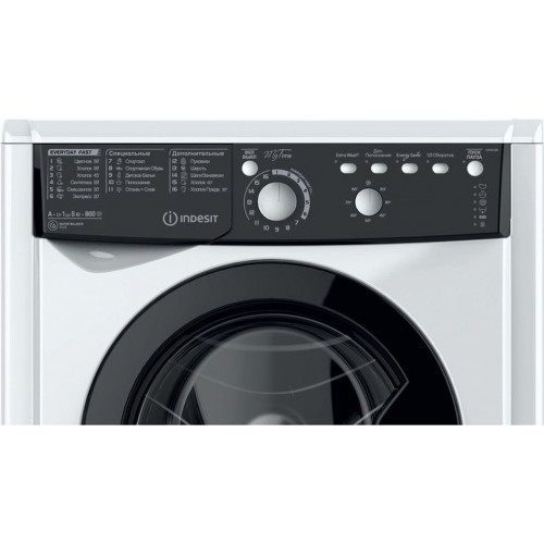 Стиральная машина INDESIT EWSB 5085 BK (белый/черный люк) 5