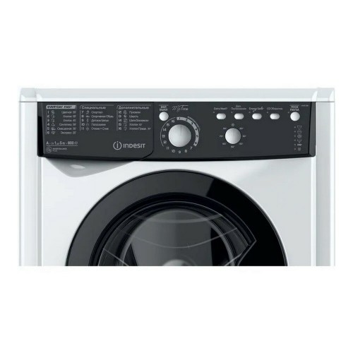 Стиральная машина INDESIT EWSB 5085 BK (белый/черный люк) 6