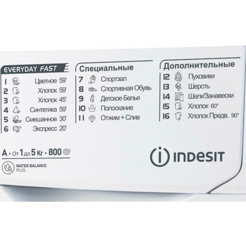 Стиральная машина INDESIT EWSB 5085 CIS (белый) 5
