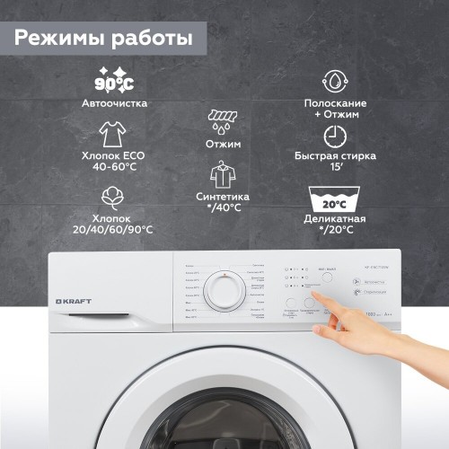 Стиральная машина Kraft KF-ENC 7105 W (белый) 2