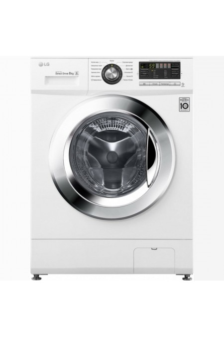 Стиральная машина LG F 1096 TD3 (белый/серебристый люк) 