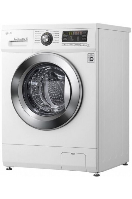 Стиральная машина LG F 1096 TD3 (белый/серебристый люк) 1