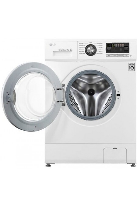 Стиральная машина LG F 1096 TD3 (белый/серебристый люк) 2