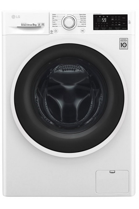 Стиральная машина LG F4J6TNPOW (белый/черный люк) 