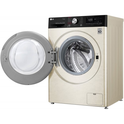 Стиральная машина LG F4V5VS9B (бежевый) 6