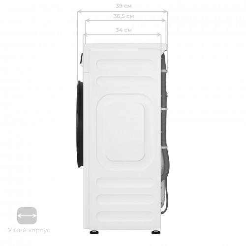 Стиральная машина MAUNFELD MFWM106IWHT (белый/черный люк) 1