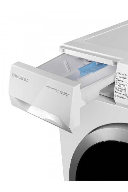 Стиральная машина Maunfeld MFWM127WH100 ST Inverter Slim (белый/черный люк) 6