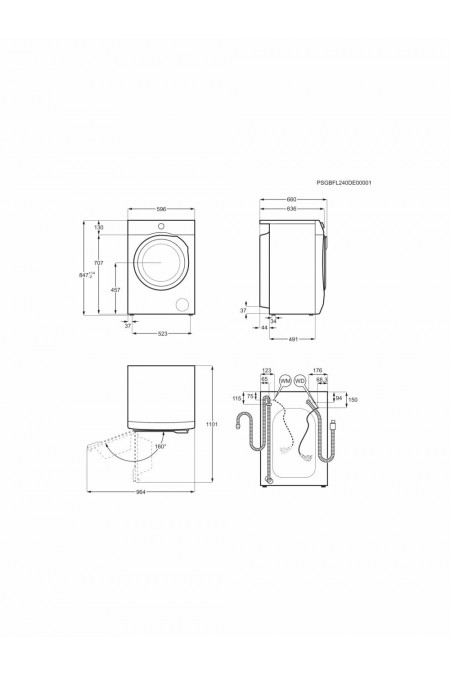 Стиральная машина с сушкой Electrolux EW7W2612E (белый) 1