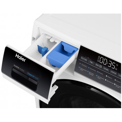 Стиральная машина с сушкой Haier HWD80-BP14959A (белый/черный люк) 5