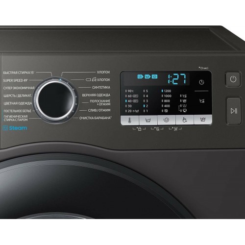 Стиральная машина Samsung WW80AGAS22AX/LD (черный) 2