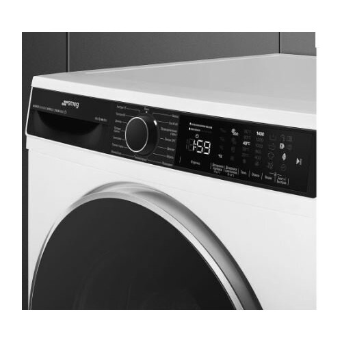 Стиральная машина Smeg WM3T04RU4 (белый/черный люк) 1
