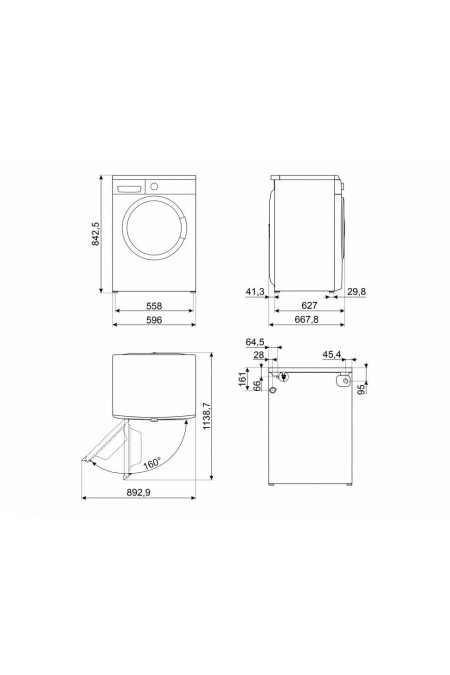 Стиральная машина Smeg WM3T24RU (белый/черный люк) 1