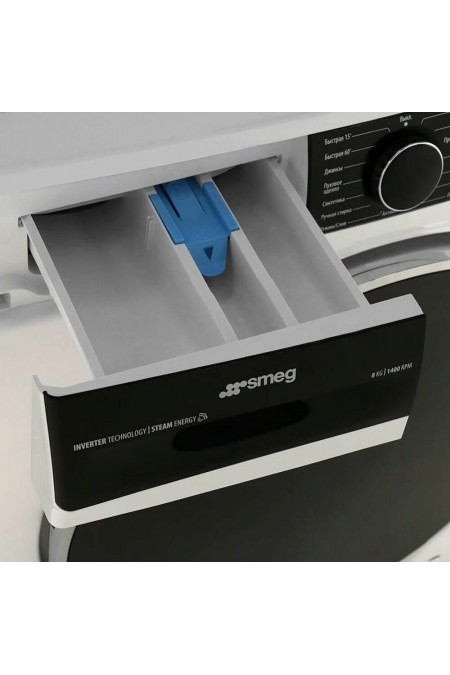 Стиральная машина Smeg WM3T84RU4 (белый/черный люк) 3