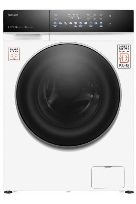 Стиральная машина Weissgauff WM 62210 Direct Drive Touch Inverter Steam (белый/черный люк) 