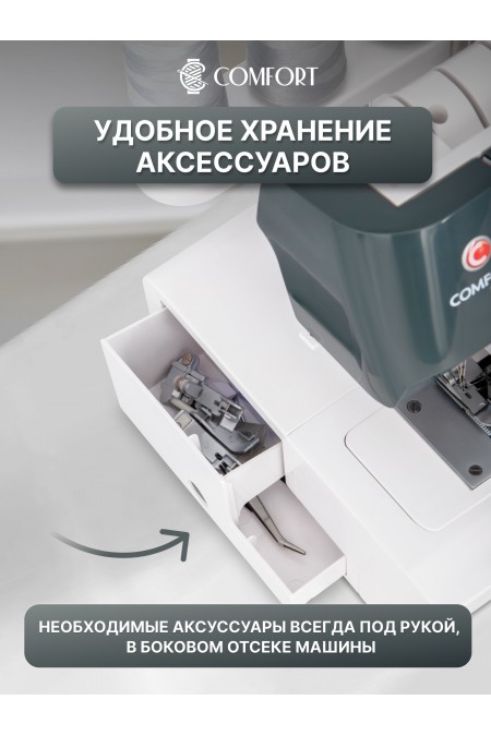 Оверлок Comfort LS300S (белый/серый) 8