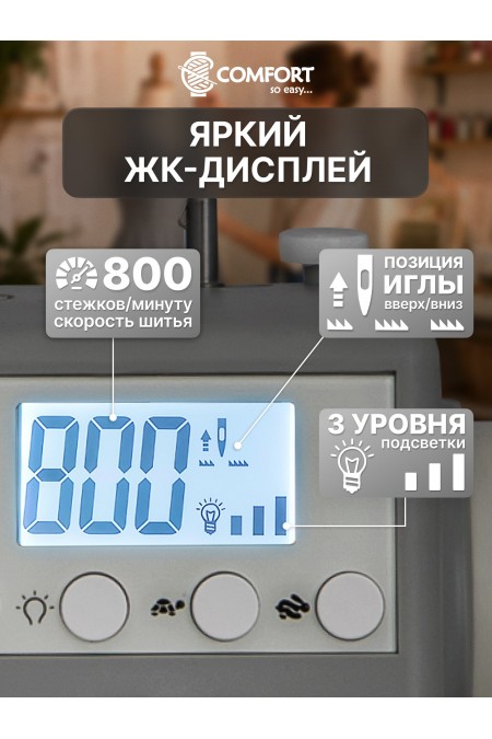 Швейная машина Comfort 1225S (серый) 4
