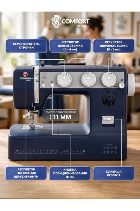 Швейная машина Comfort 7422 (синий) 5