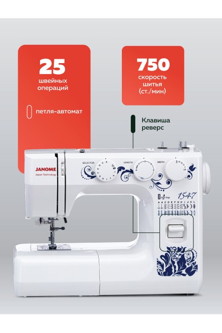 Швейная машина Janome 1547 (белый) 2