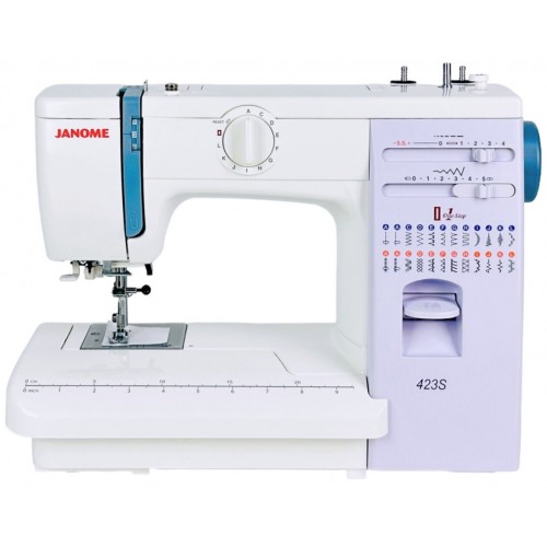 Швейная машина Janome 423S (белый/голубой) 
